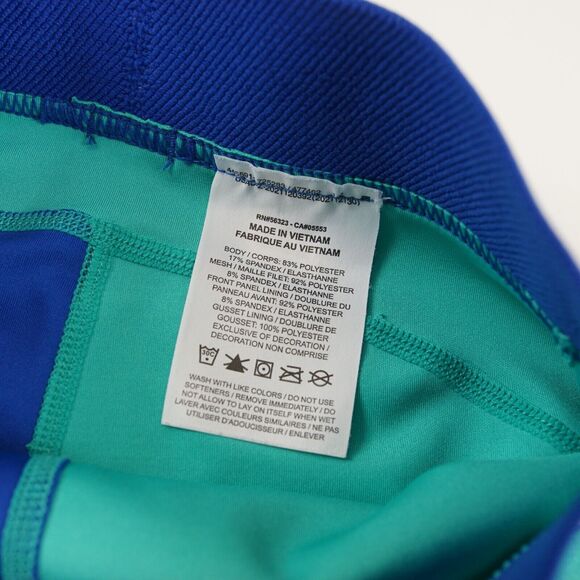 Nike Pro Dri Fit Teal Blue Green Contrast Older Kids Girls Leggings Sz S - Picture 6 of 9